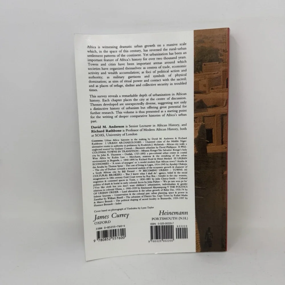 Africa's Urban Past Paperback Book‎ David M Anderson Richard Rathbone